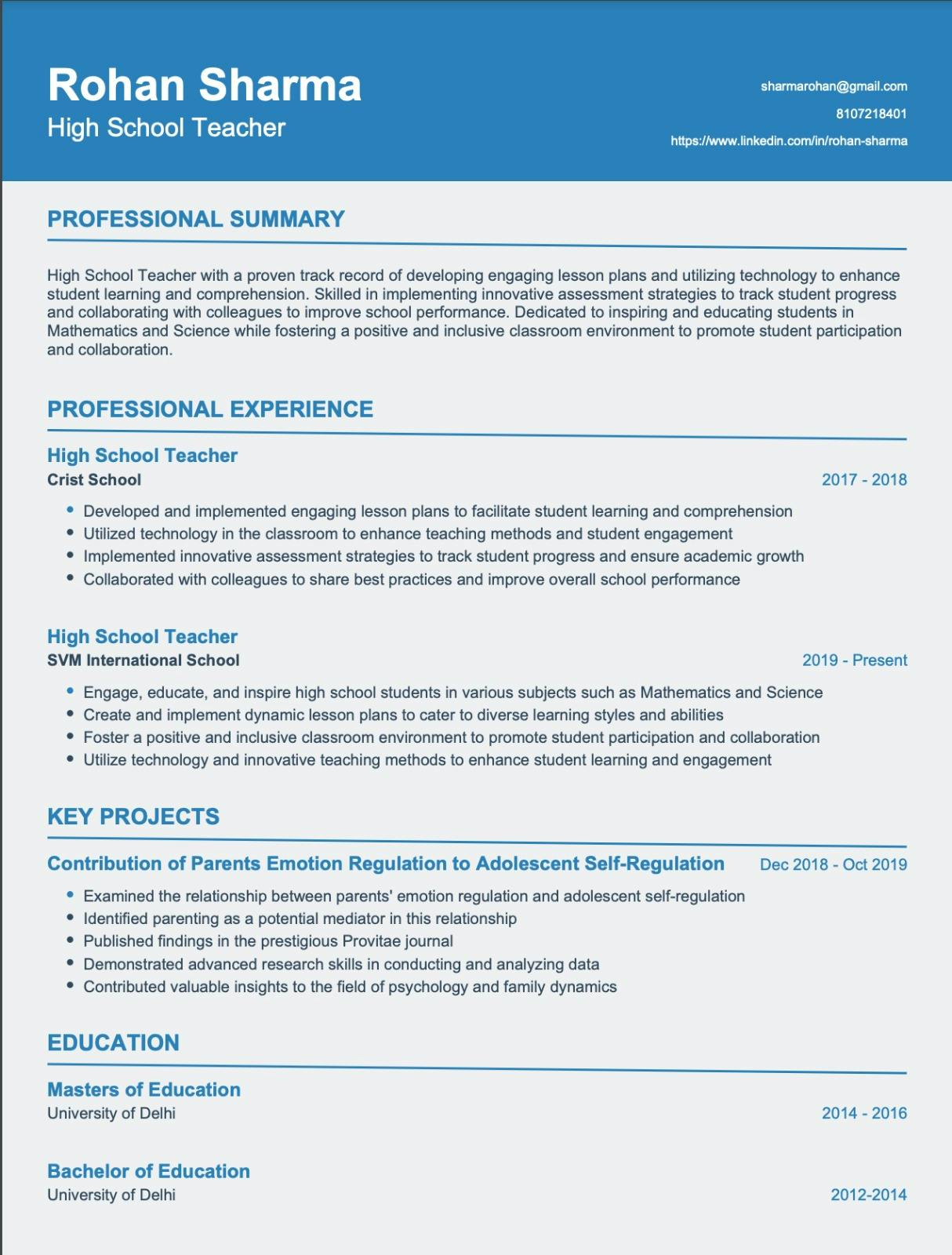 Teacher Assistant Resume Template